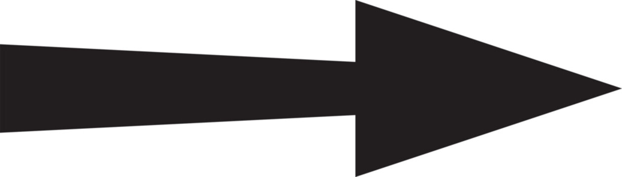 Arrow icon No outline Black