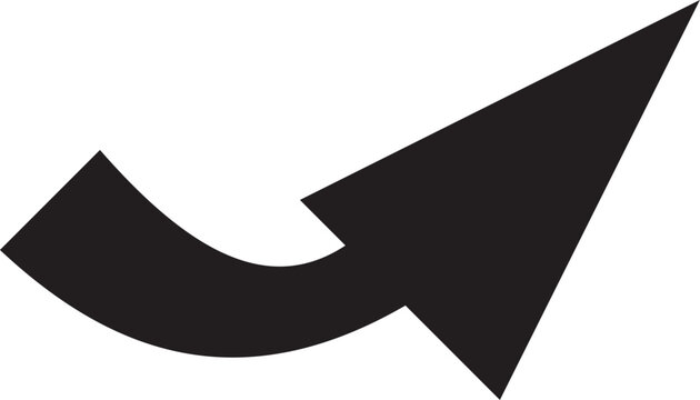 Arrow icon No outline Black