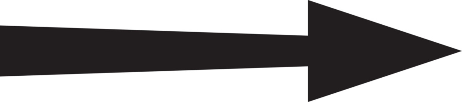 Arrow icon No outline Black