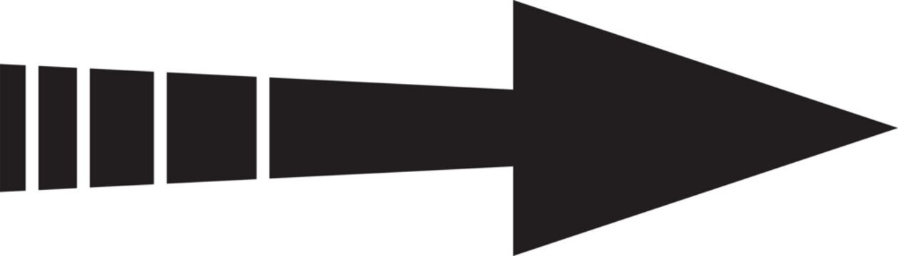 Arrow icon No outline Black