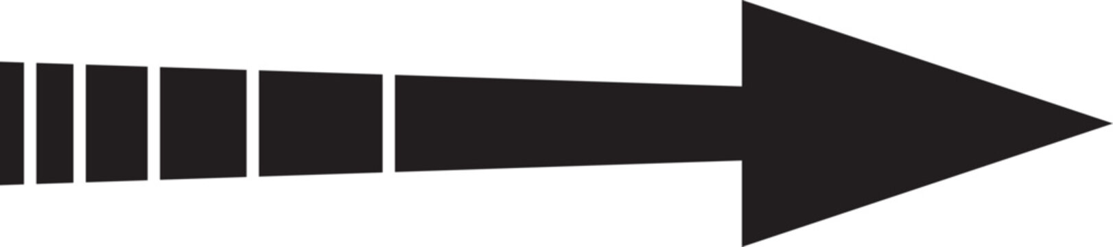 Arrow icon No outline Black