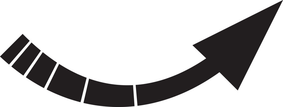 Arrow icon No outline Black