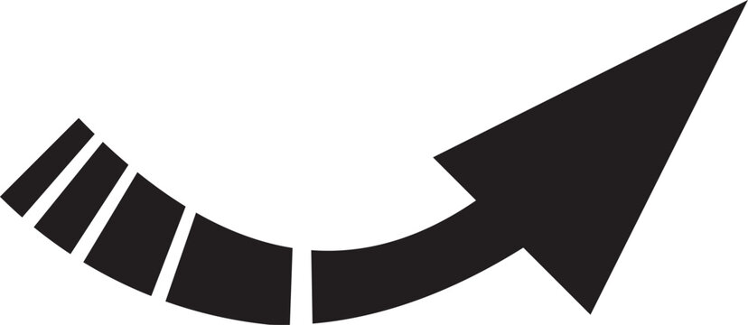 Arrow icon No outline Black
