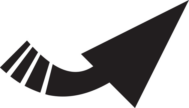 Arrow icon No outline Black