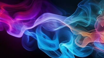 color full smoke on a black background. High quality photo, background, design, pattern, modern, bright, fog and smoke, illustration, art, abstract backgrounds, creativity