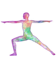 watercolor yoga poses. This image is part of a set of 50 yoga poses perfect for creating beautiful designs, for your website, social networks, products, etc. 