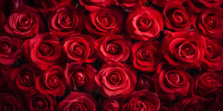 A bouquet of bright red roses with images of marriage and love . Symbol of Affection: Vibrant Red Roses in Marriage.