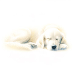 Golden Retriever sleeping
