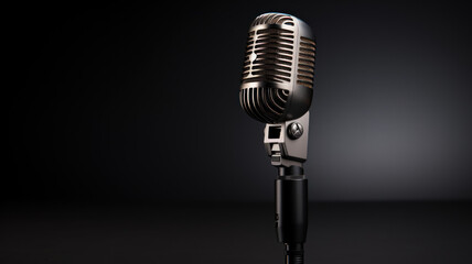 Microphone poised to capture unfolding stories