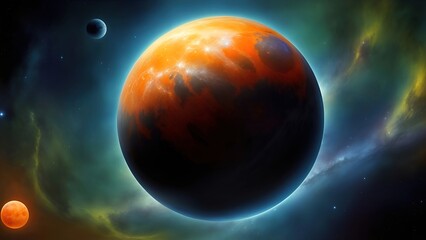 Rogue Planet. Concept art. Cosmic art. Galactic art. 4K - 8K - 12K TV. Generative AI.