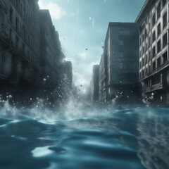 beautiful underwater city generative ai