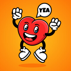 happy smiling face love, cartoon