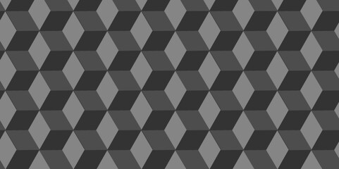 Obraz premium Black and gray geometric block cube structure mosaic and tile square background. Seamless geometric pattern abstract background. abstract cubes geometric wall or grid backdrop hexagon technology.