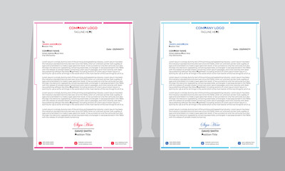Modern Creative & Clean business style letterhead bundle of your corporate project design.set to print with vector & illustration. corporate letterhead bundle.