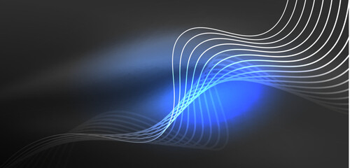 Abstract background neon wave. Hi-tech design for wallpaper, banner, background, landing page, wall art, invitation, prints, posters