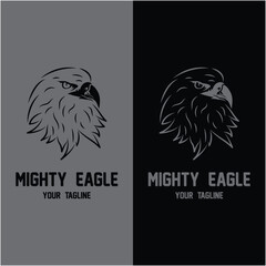 eagle logo vector icon illustration design