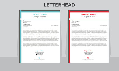 Modern Creative & Clean business style letterhead bundle of your corporate project design.set to print with vector & illustration. corporate letterhead bundle.

