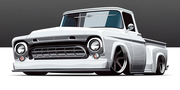 illustration of muscle truck,, muscle car vector design