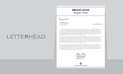 An elegant luxury Modern Creative & Clean business style letterhead  of your corporate project design.set to print with vector & illustration. corporate letterhead.
