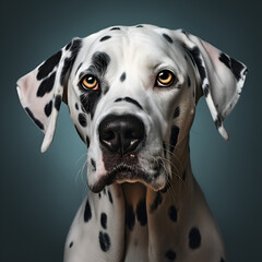 Dalmatian Close-Up Artistic Style Artwork Close-Up Shot Cute Puppy Dog