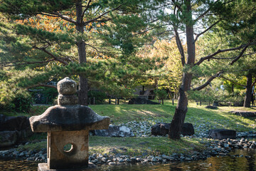 fountain in the park in japan