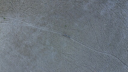 aerial view of dry soil texture

