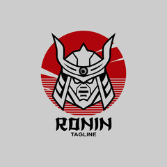 Ronin logo. Samurai logo vector illustration design. Ninja logo.
