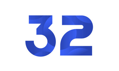 Blue Beach Number Modern Business Logo