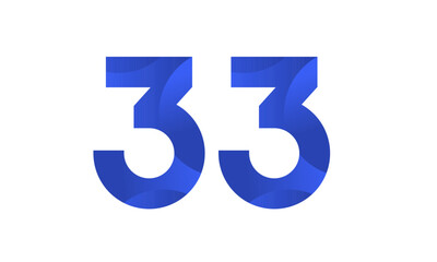 Blue Beach Number Modern Business Logo