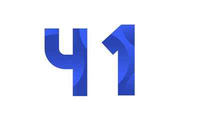 Blue Beach Number Modern Business Logo