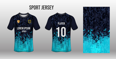Sport jersey design fabric textile for sublimation - obrazy, fototapety, plakaty
