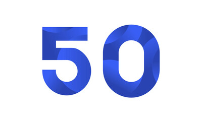 Blue Beach Number Modern Business Logo