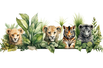 Jungle Animal Watercolor Set