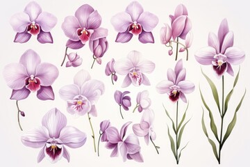 Orchid Set - obrazy, fototapety, plakaty
