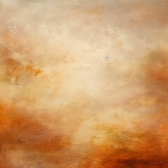 Obraz premium AI generated illustration of an abstract painting with a vibrant orange and white palette