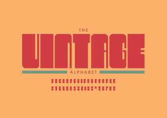 Vector of stylized modern font and alphabet