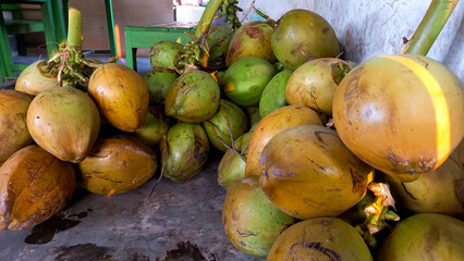 young coconut, green coconut, refreshing summer fruit