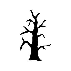 The silhouette of a dead tree  for Halloween decorations
