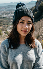 Muchacha en las monta&ntilde;as