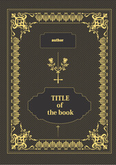 Book cover design elements.