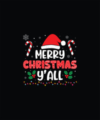 MERRY CHRISTMAS Y’ALL Pet t shirt design
