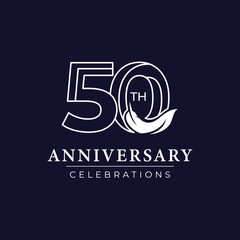 50 Th Anniversary Celebration Vector Template Design Illustration