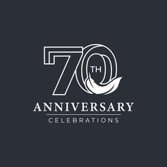 70 Th Anniversary Celebration Vector Template Design Illustration