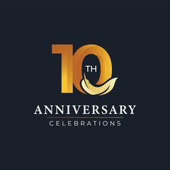 10 Th Anniversary Celebration Vector Template Design Illustration