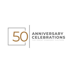 50 Th Anniversary Celebration Vector Template Design Illustration