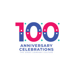 100 Th Anniversary Celebration Vector Template Design Illustration