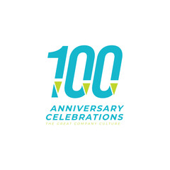 100 Th Anniversary Celebration Vector Template Design Illustration