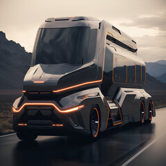 Futuristic Truck Concept Truck Cool Future Truck Design Semi Truck Commercial Truck