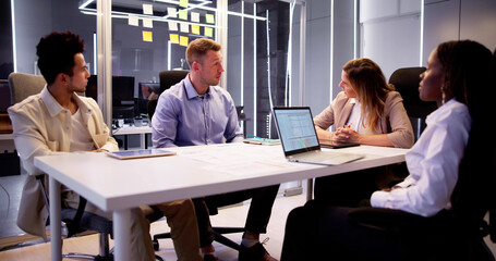 Business Meeting In Office Boardroom