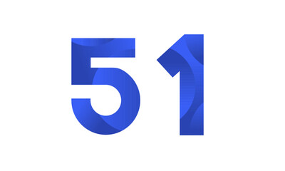 Blue Beach Number Modern Business Logo